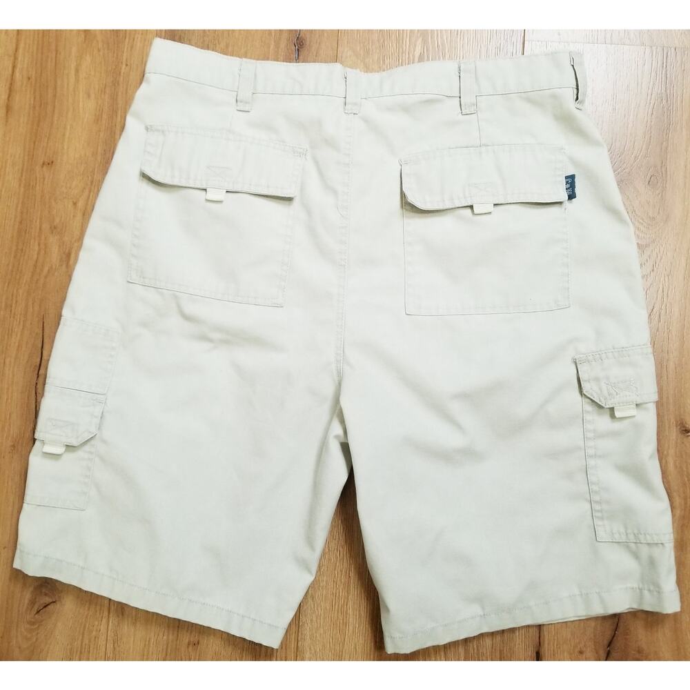 Cargo World Men's Cotton Blend Beige Cargo Shorts Hiking Camping 7 Pockets Sz 36 - Picture 5 of 10